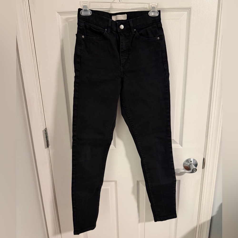 Topshop Jet Black Skinny Jeans